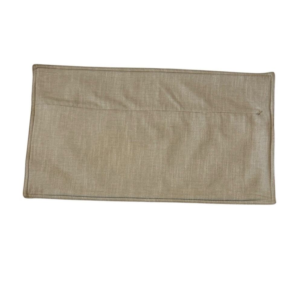 Villa Classic Home Pottery Barn Leather Lumbar Pillow Cover Light Brown 26" READ - Picture 7 of 13
